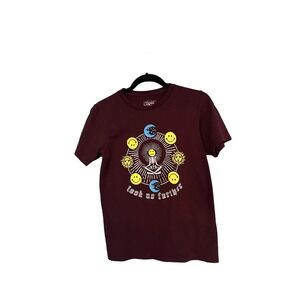 Eighty eight Burgundy Yellow Suns Skeleton Graphic T Shirt Youth boys 10/12